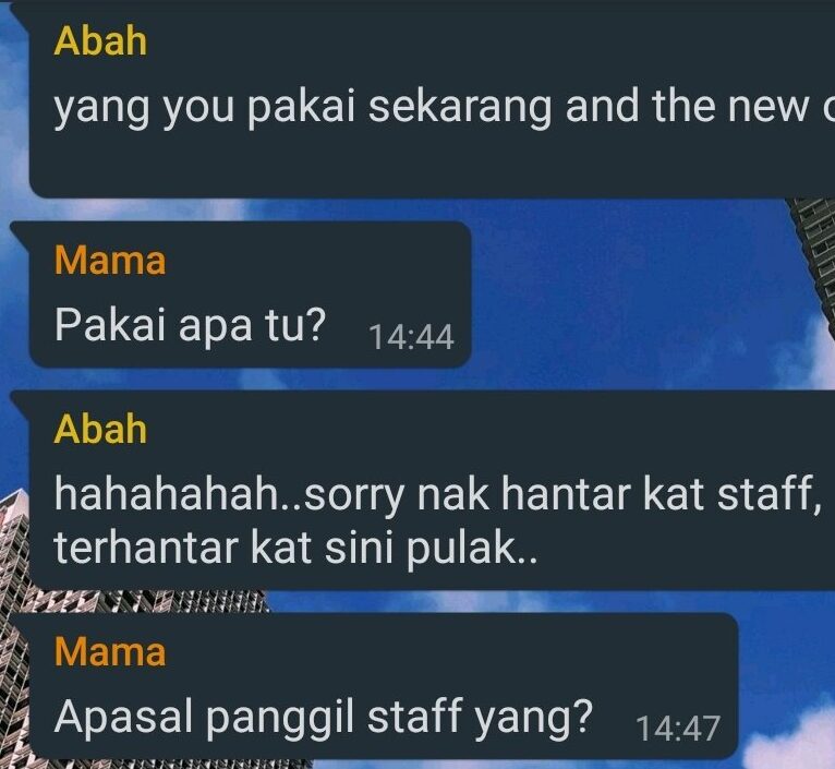 Kelakar! Panggil staff sendiri "yang" dalam group whatsapp, riuh rendah